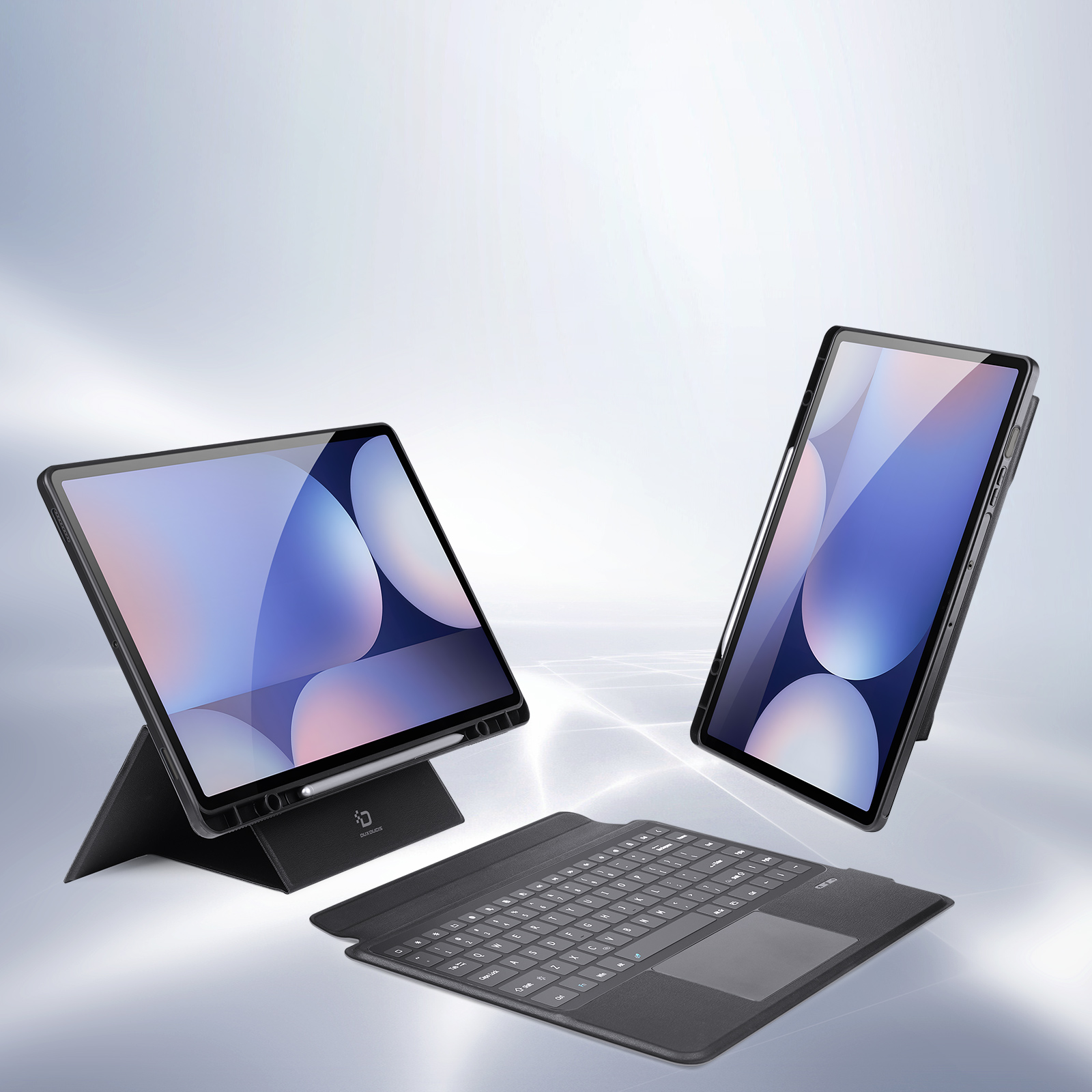 Etui z klawiaturą Bluetooth 5.0 Dux Ducis (seria DK) do Galaxy Tab S10 Ultra / S9 Ultra / S8 Ultra, czarne.